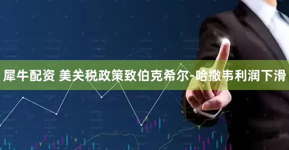 犀牛配资 美关税政策致伯克希尔-哈撒韦利润下滑